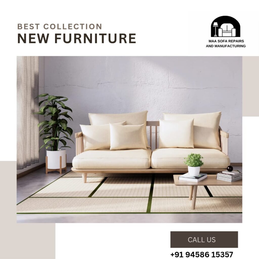 White velvet sofa repair and manufacturing
